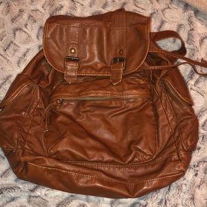 Medium size brown backpack